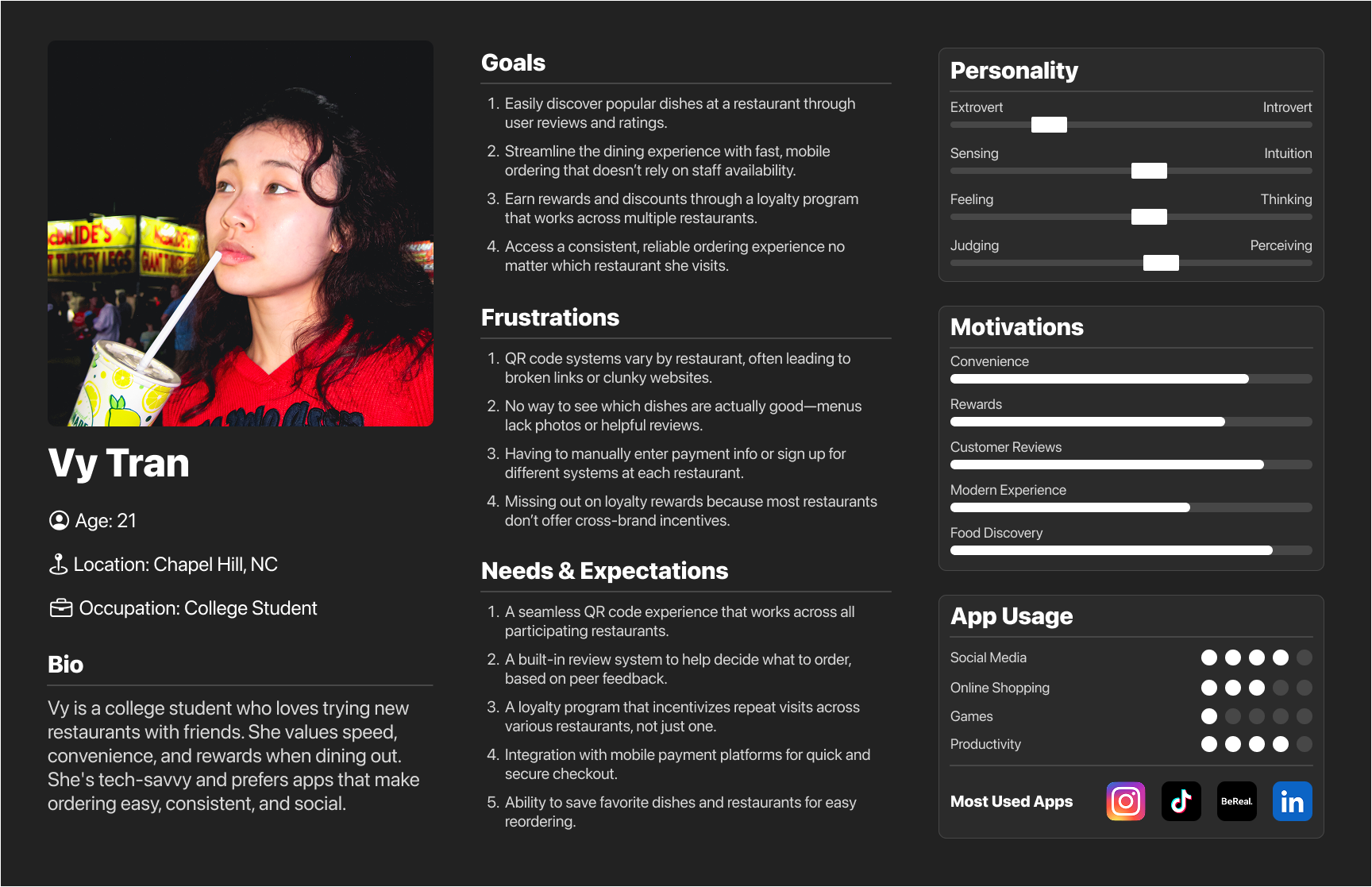 Bite Profile Interface